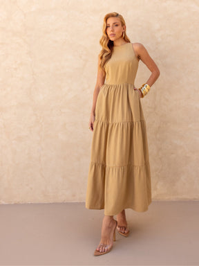 Vestido de Linho Sofia- A Combinação perfeita entre estilo e conforto