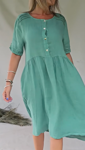 Vestido Bianca- Linho Premium - Leve e Soltinho, Ideal para diversas ocasiões! + Frete Grátis