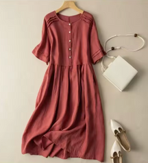 Vestido Bianca- Linho Premium - Leve e Soltinho, Ideal para diversas ocasiões! + Frete Grátis