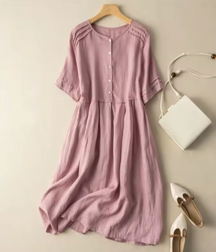 Vestido Bianca- Linho Premium - Leve e Soltinho, Ideal para diversas ocasiões! + Frete Grátis