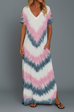 Vestido Feminino Delicada - Longo e Soltinho em V- O charme do verão + Frete Grátis