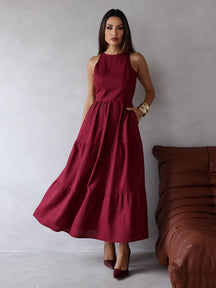 Vestido de Linho Sofia- A Combinação perfeita entre estilo e conforto