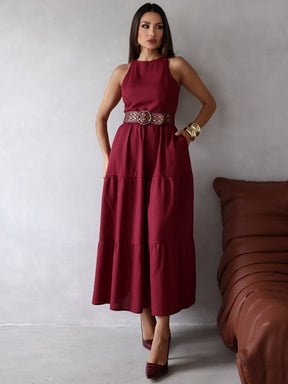 Vestido de Linho Sofia- A Combinação perfeita entre estilo e conforto