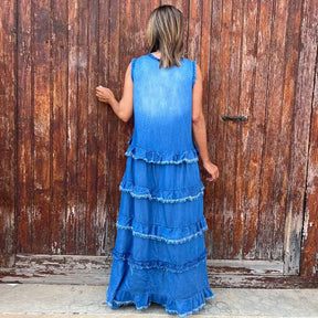 Vestido Jeans Sofia- Atraia olhares com um visual moderno e charmoso + Frete Grátis
