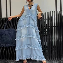 Vestido Jeans Sofia- Atraia olhares com um visual moderno e charmoso + Frete Grátis