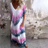 Vestido Feminino Delicada - Longo e Soltinho em V- O charme do verão + Frete Grátis
