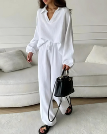 Conjunto Madri | 2 Peças - Linho Premium- Elegância e Sofisticação Perfeito Pra Você!