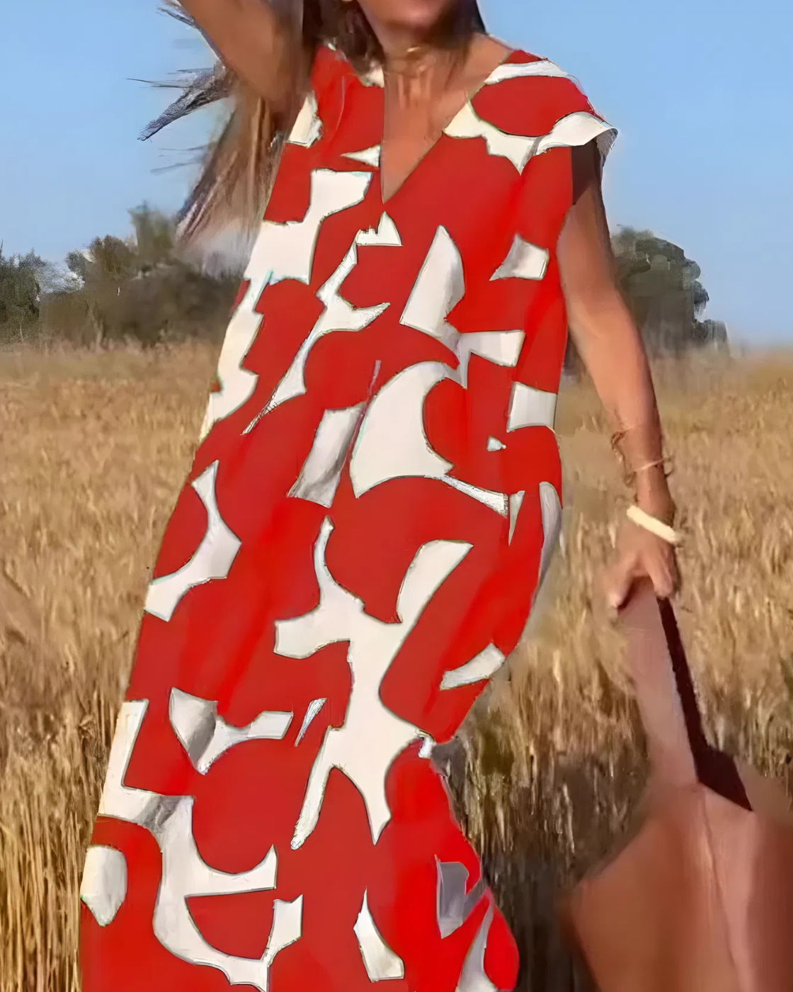 Vestido Elisa Primavera-Verão | Decote em V - Fresco e Soltinho