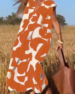 Vestido Elisa Primavera-Verão | Decote em V - Fresco e Soltinho