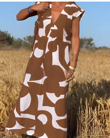 Vestido Elisa Primavera-Verão | Decote em V - Fresco e Soltinho
